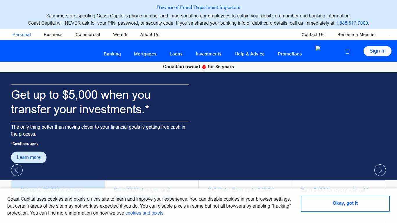 Welcome Coast Capital Savings
