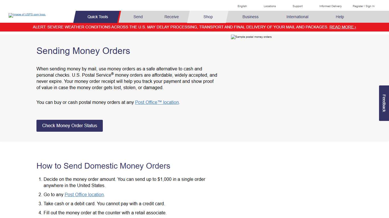 Money Orders USPS